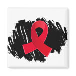 AIDS Red Ribbon With Scribble Magnets