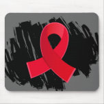 AIDS Red Ribbon With Scribble Mouse Pad