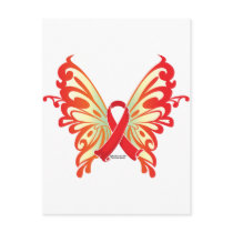 AIDS Ribbon Butterfly postcards