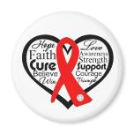 AIDS Ribbon Collage Refrigerator Magnets