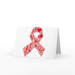 Aids Ribbon Icon Awareness Card