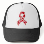 Aids Ribbon Icon Awareness Mesh Hat