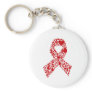 Aids Ribbon Icon Awareness Key Chain