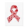 Aids Ribbon Icon Awareness Postcards