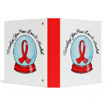 AIDS Ribbon Merry Christmas Snowglobe Binder