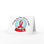 AIDS Ribbon Merry Christmas Snowglobe Card