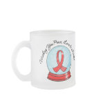 AIDS Ribbon Merry Christmas Snowglobe Mugs