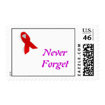 aids ribbon, Never Forget Stamp