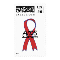 Aids Ribbon Postage Stamp