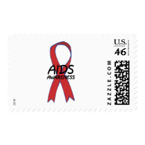 Aids Ribbon Postage Stamps