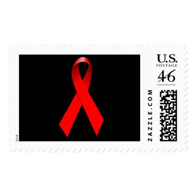 AIDS ribbon Stamp by BlueLotusArt