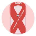 AIDS RIBBON STICKERS