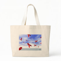 Aids Ribbons Floating in the Sky Tote Bag