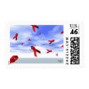 Aids Ribbons Floating in the Sky postage