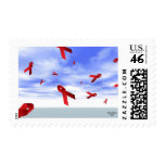 Aids Ribbons Floating in the Sky postage