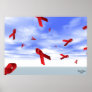 AIDS Ribbons Floating in the Sky Poster