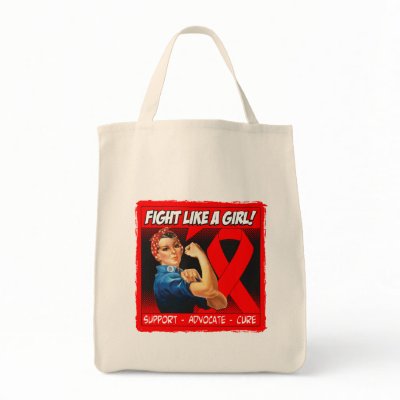 AIDS Rosie Riveter - Fight Like a Girl Bag by MissionWeCanDoIt