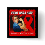 AIDS Rosie Riveter - Fight Like a Girl Button