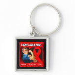 AIDS Rosie Riveter - Fight Like a Girl keychains