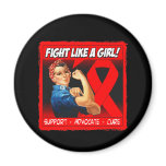 AIDS Rosie Riveter - Fight Like a Girl Fridge Magnets