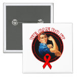 AIDS - Rosie The Riveter - We Can Do It buttons