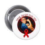 AIDS - Rosie The Riveter - We Can Do It buttons