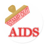 AIDS ROUND STICKER