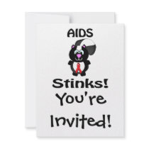 AIDS Stinks Skunk Awareness Design Announcements