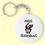 AIDS Stinks Skunk Awareness Design keychains