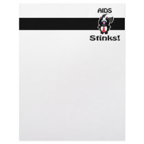 AIDS Stinks Skunk Awareness Design Customized Letterhead