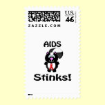 AIDS Stinks Skunk Awareness Design postage