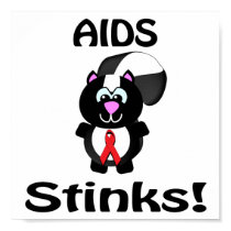 AIDS Stinks Skunk Awareness Design posters