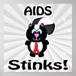 AIDS Stinks Skunk Awareness Design Posters