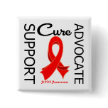 AIDS Support Advocate Cure Pinback Button