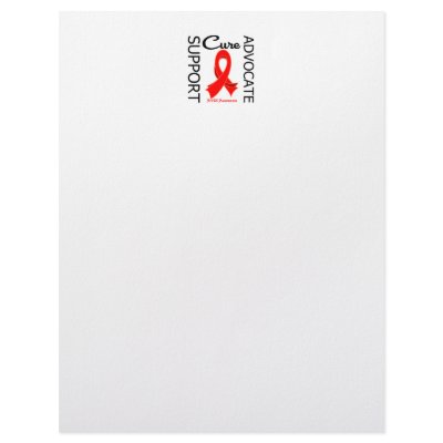 AIDS Support Advocate Cure Letterhead Design by giftsforawareness