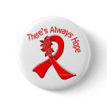 AIDS There's Always Hope Floral Pinback Buttons