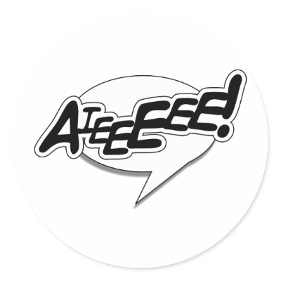 Aieee Round Stickers by TheCrewDesigns