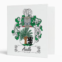 Aiello Family Crest Vinyl Binders