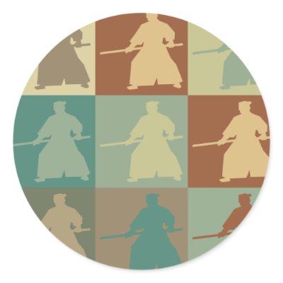 Aikido Pop Art Round Sticker