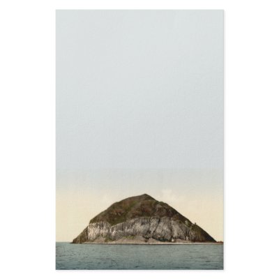 Ailsa Craig, Firth of Clyde, Scotland Customized Stationery by OldeWorldGifts