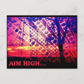 Aim High card postcard