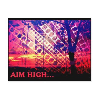 Aim High card postcard