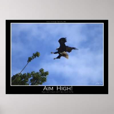 AIM HIGH ~ Motivational Poster by RavenSpiritPrints