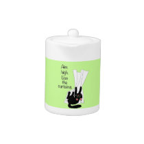 Aim High. Use the Curtains. teapots