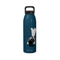 Aim High. Use the Curtains. water bottles
