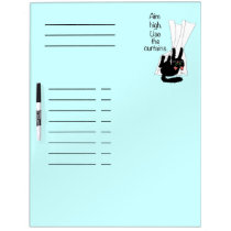 Aim High. Use the Curtains. dry erase boards
