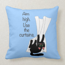 Aim High. Use the Curtains. pillows