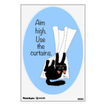 Aim High. Use the Curtains. wall decals