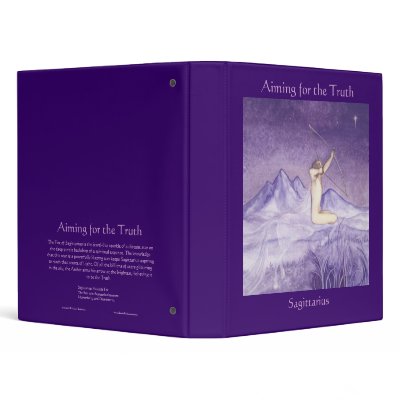 Aiming for the Truth - Sagittarius Vinyl Binders by MarianBuchanan