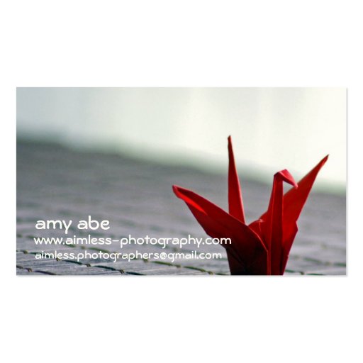 Aimless Photography Business Card Template (back side)